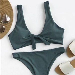 Brand new olive green bathing suit